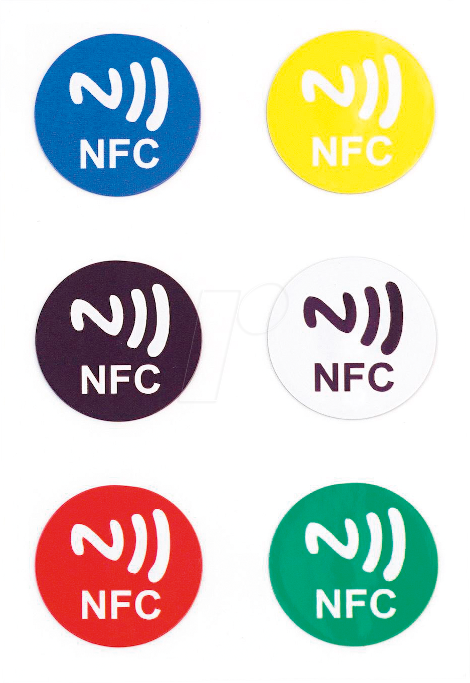 4251266754527 - 125452 - RFID NFC Tags selbstklebend farbig 6 Stück 4251266754527 - 125452 - RFID NFC Tags selbstklebend farbig 6 Stück