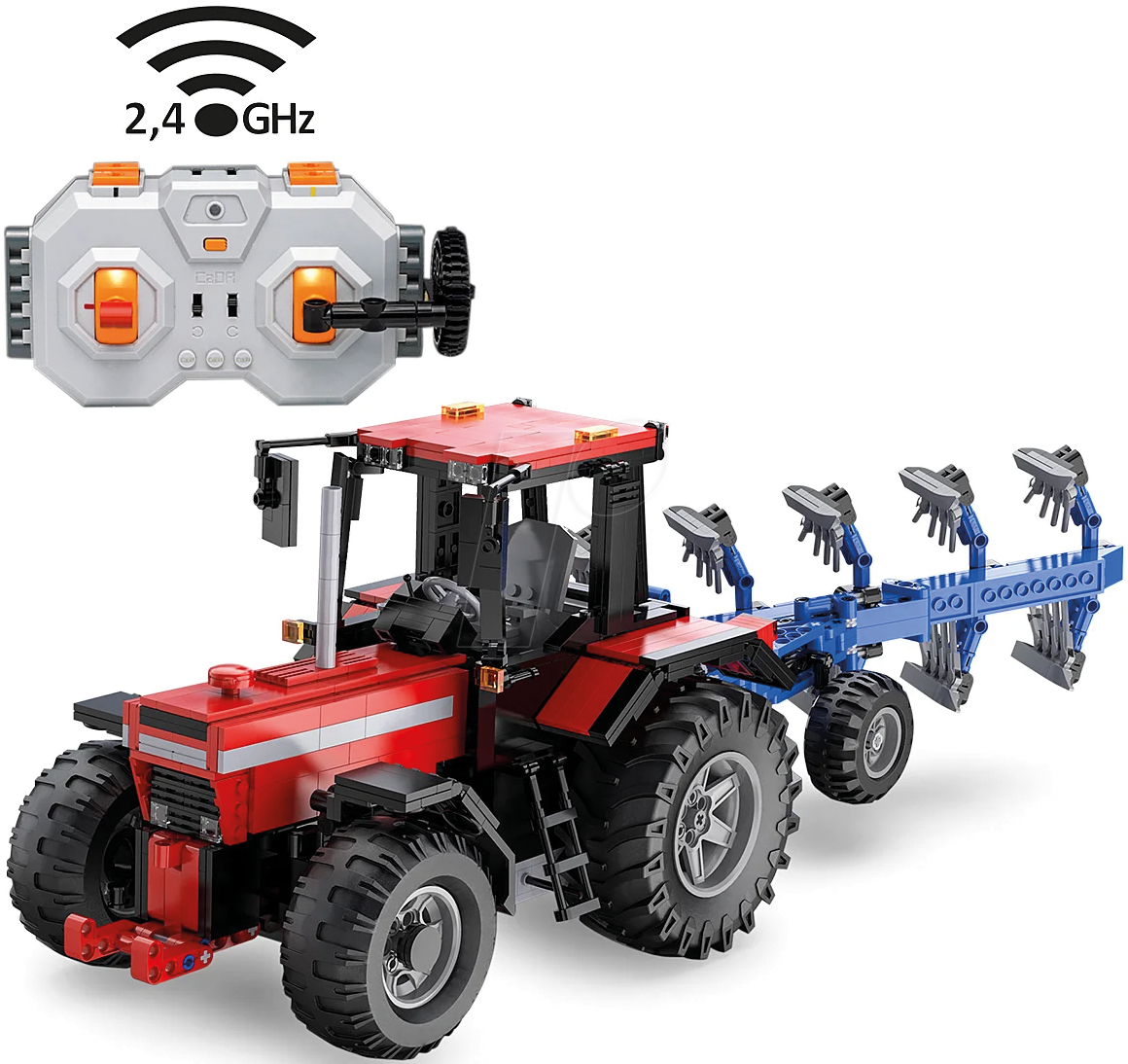 CADA 402908 - CaDA Traktor mit Pflug 1:17 2,4GHz Bricks