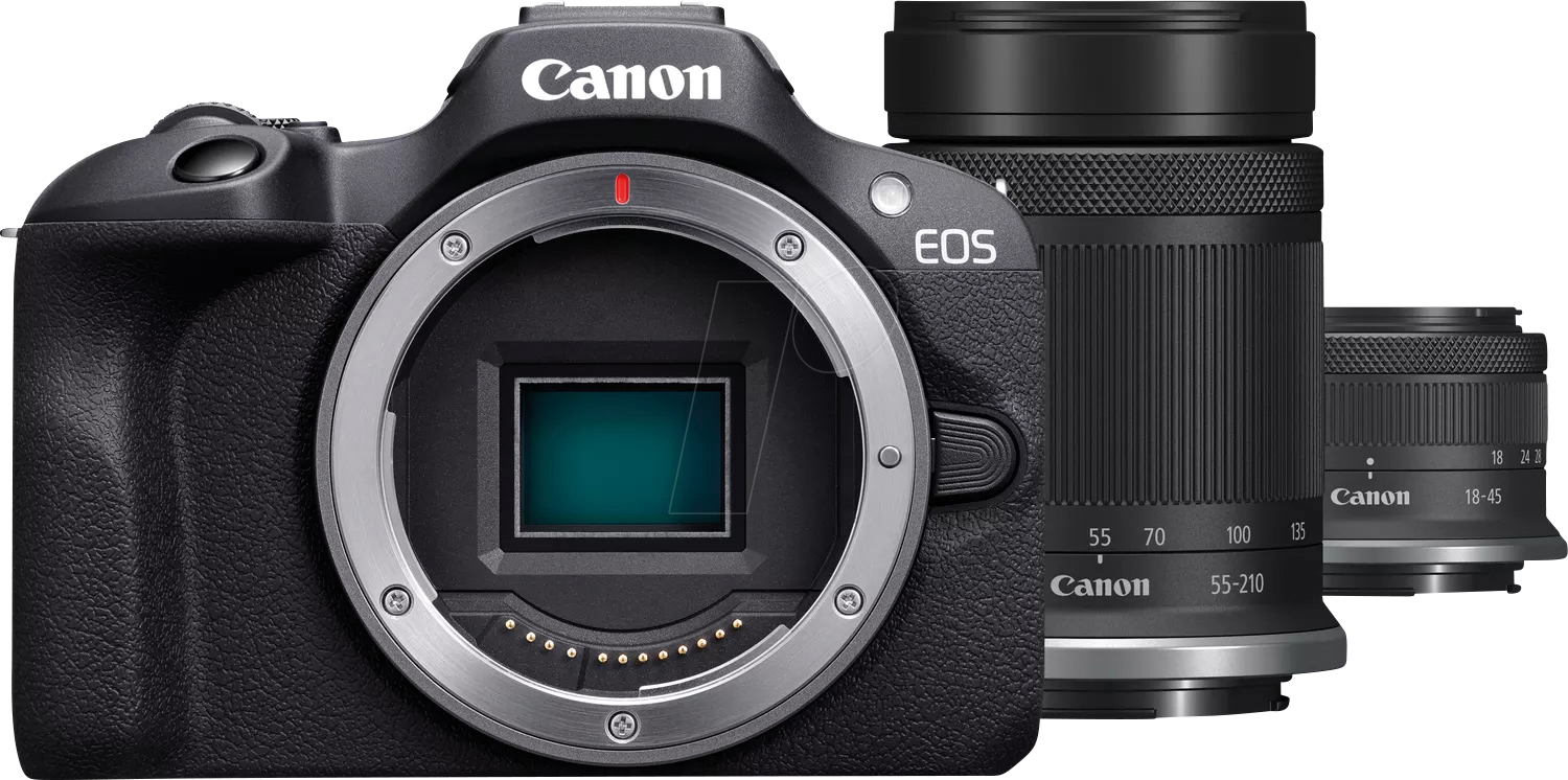 Canon EOS R100 + RF-S 18-45mm F4.5-6.3 IS STM + RF-S 55-200mm F5-7.1 IS STM Kit