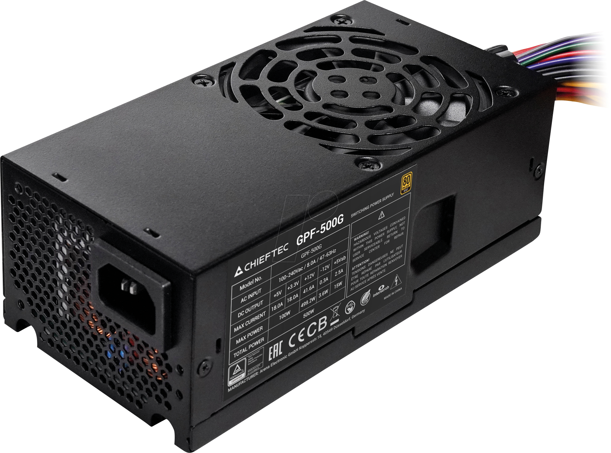 CFT GPF-500G - Chieftec Smart Serie GPF-500G, 80+ Gold, 500 W