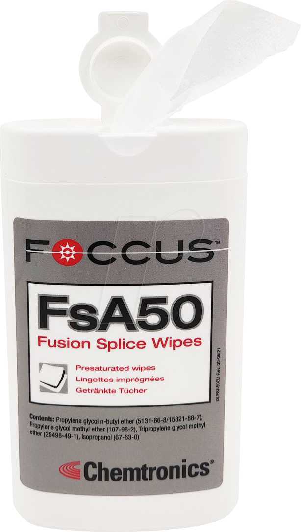 CHEM FSA50 - Nassreinigungstücher für Fusionsspleiße