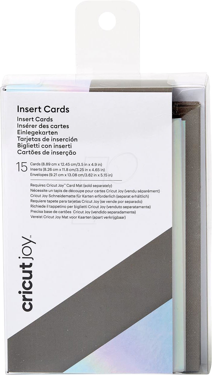 CRICUT 2008795 - Einlegekarten, holographic silber, Set
