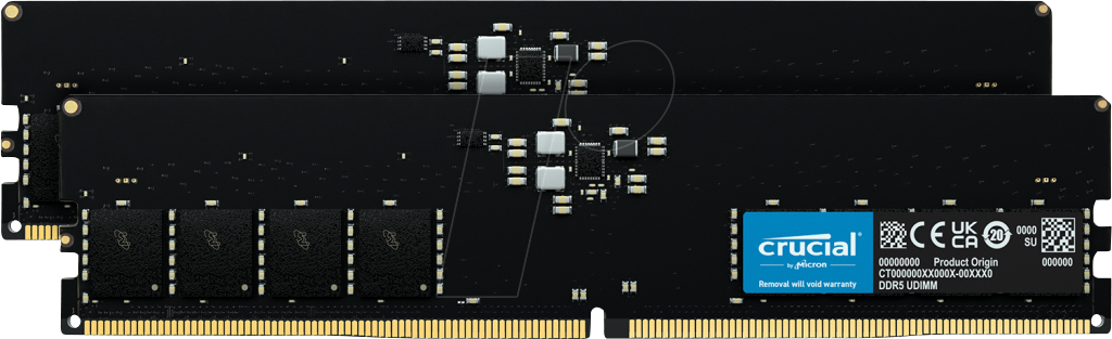50CR3256-2046 - 32 GB (2x 16 GB) DDR5 5600 CL46 Crucial 2er Kit