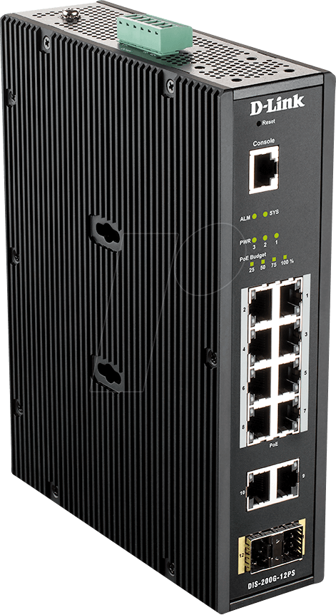 0790069433504 - D-Link DIS 200G-12PS - Switch - managed - 10 x 10 100 1000 (8 PoE+) + 2 x SFP - an DIN-Schiene montierbar wandmontierbar - PoE+ (240 W) 0790069433504 - D-Link DIS 200G-12PS - Switch - managed - 10 x 10 100 1000 (8 PoE+) + 2 x SFP - an DIN-Schiene montierbar wandmontierbar - PoE+ (240 W)