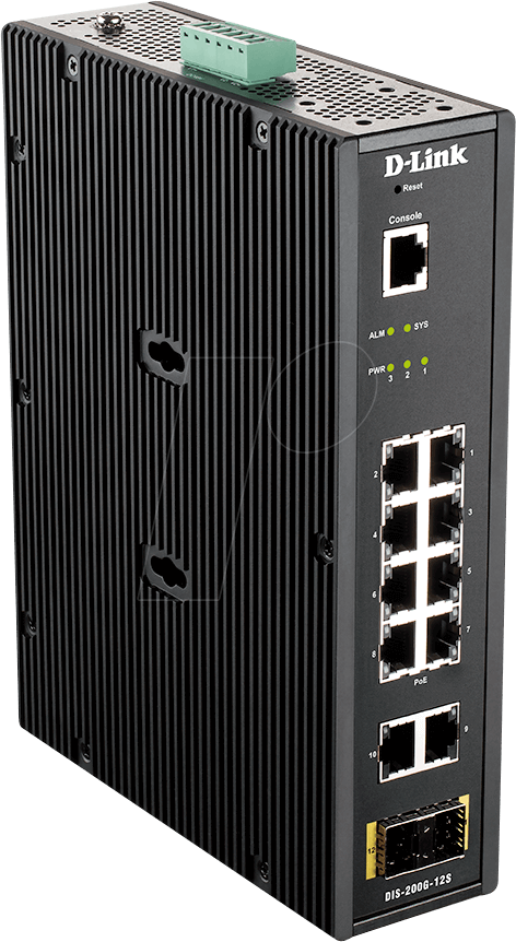 D-LINK 200G12S: 10-port Gigabit Ethernet switch, 2x SFP at 