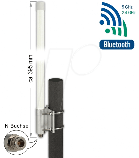 4043619126323 - DELOCK 12632 - WLAN Antenne N-Buchse 4043619126323 - DELOCK 12632 - WLAN Antenne N-Buchse