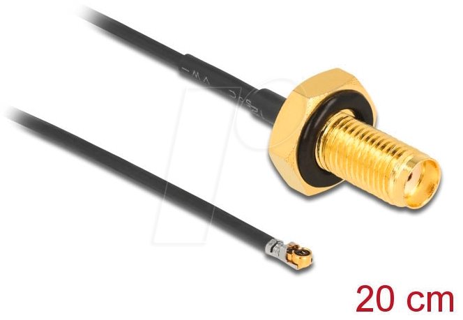 4043619126637 - DELOCK 12663 - MHF® 4L LK Stecker zu SMA Buchse 20 cm geschützt