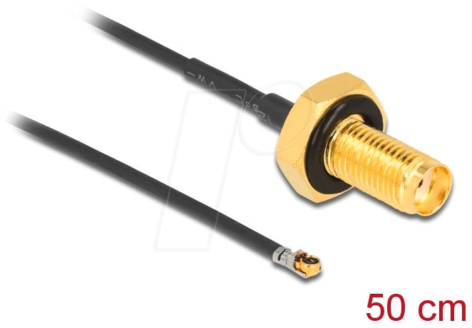 4043619126675 - DELOCK 12667 - MHF® 4L LK Stecker zu SMA Buchse 50 cm geschützt