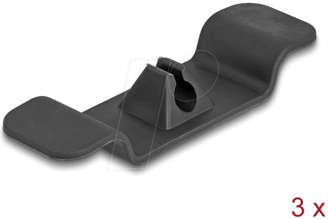 4043619184477 - DELOCK 18447 - Kabelhalter selbstklebend schwarz 3er Set 4043619184477 - DELOCK 18447 - Kabelhalter selbstklebend schwarz 3er Set