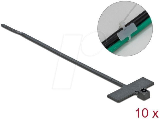 4043619189595 - DELOCK 18959 - Kabelbinder beschriftbar 200 x 25 mm schwarz 10 Stk 4043619189595 - DELOCK 18959 - Kabelbinder beschriftbar 200 x 25 mm schwarz 10 Stk