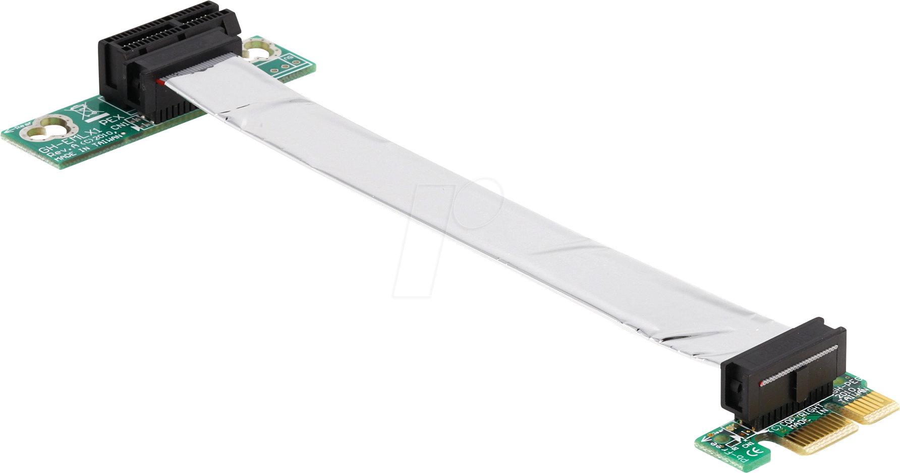 Image of DELOCK 41839 - Riser Karte, PCIe x1 > x1, 7 cm Kabel, linksgerichtet