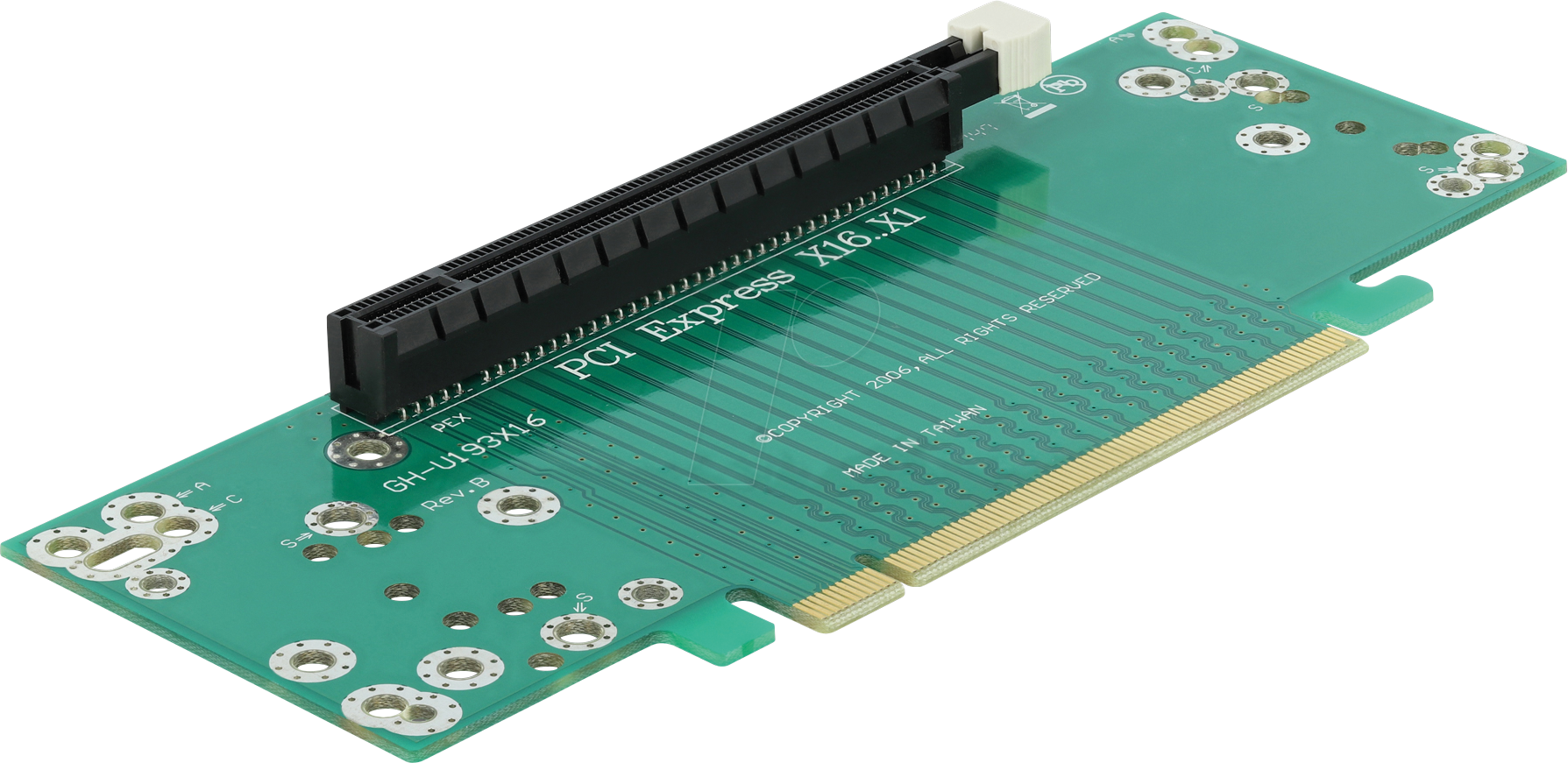 4043619419821 - DeLOCK Riser Karte PCI Express x16 zu x16 links gerichtet - Slothöhe 539 mm (41982)