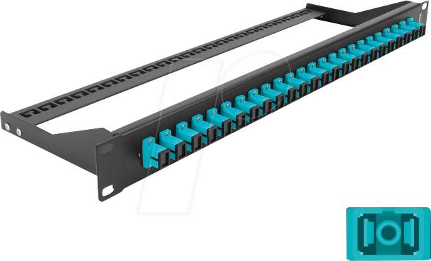 4043619433834 - DELOCK 43383 - LWL Patchpanel 19 24-Port SC Simplex 1HE aqua