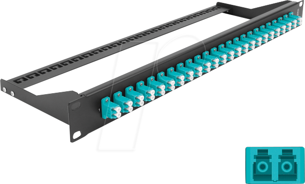 4043619433896 - DELOCK 43389 - LWL Patchpanel 19 24-Port LC Duplex 1HE aqua