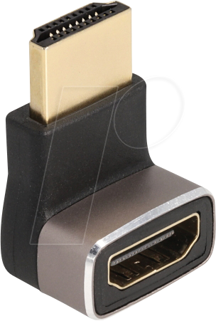 4043619600854 - Hdmi Adapter Stecker zu Buchse 90° unten gewinkelt 8K 60 Hz grau Metall (60085) - Delock 4043619600854 - Hdmi Adapter Stecker zu Buchse 90° unten gewinkelt 8K 60 Hz grau Metall (60085) - Delock