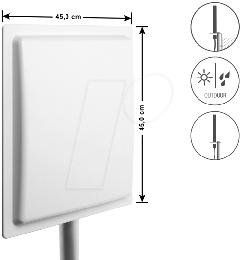 NAVILOCK 60771 - Flugnavigation Antenne, N Buchse , 13 dBi, direktional