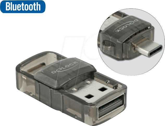 DELOCK 61002 - Bluetooth 4.0 Adapter, USB Type-C / Typ-A