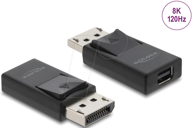 Image of DELOCK 61074 - DisplayPort Adapter, DP Stecker auf Mini DP Buchse
