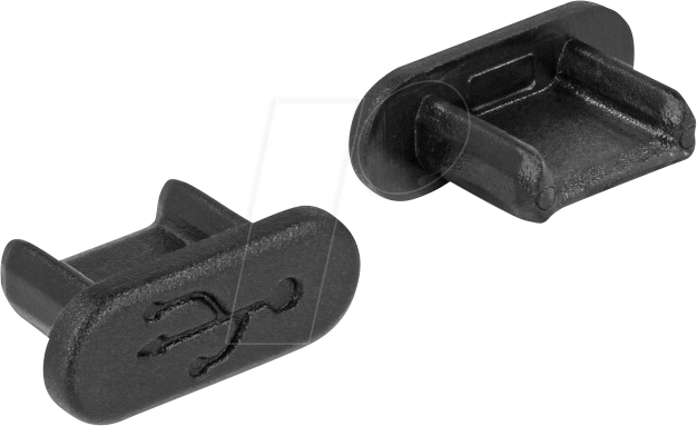 DELOCK 64007 - Staubschutz, USB 2.0 Micro-B Buchse, 10 Stück, schwarz