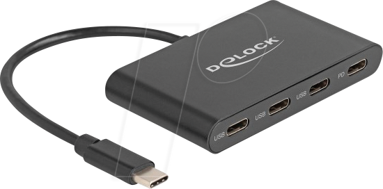 4043619641741 - DELOCK 64174 - USB 31 Hub 3 Port USB-C zu 4x USB-C PD 100 W