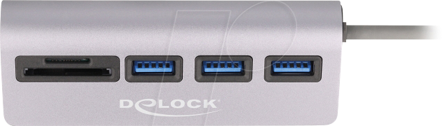 Image of DELOCK 64292 - PortReplicator, 3 Port USB, inkl. Card Reader