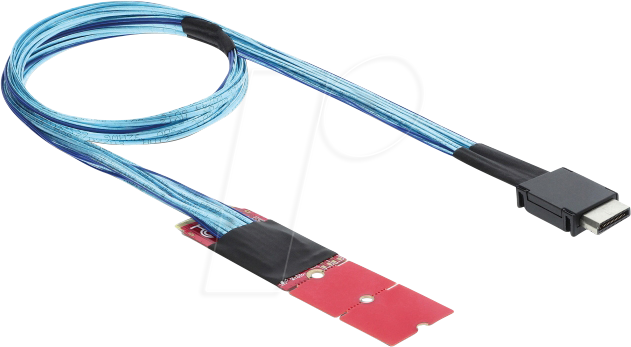 Delock M.2 Key M zu 1 x OCuLink SFF-8611 Konverter mit 45 cm Kabel