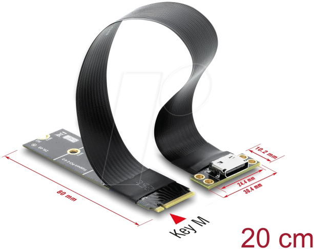 Image of DELOCK 64377 - Konverter M.2 Key M > 1 x OCuLink SFF-8612