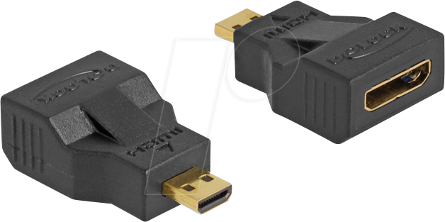 Image of DELOCK 65271 - HDMI Adapter, Micro-D Stecker auf Mini-C Buchse