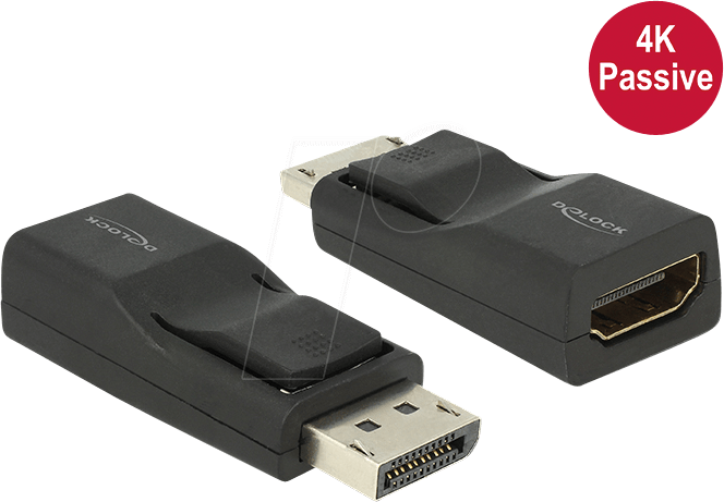 4043619656851 - DELOCK 65685 - DisplayPort Adapter DP 12 Stecker auf HDMI Buchse