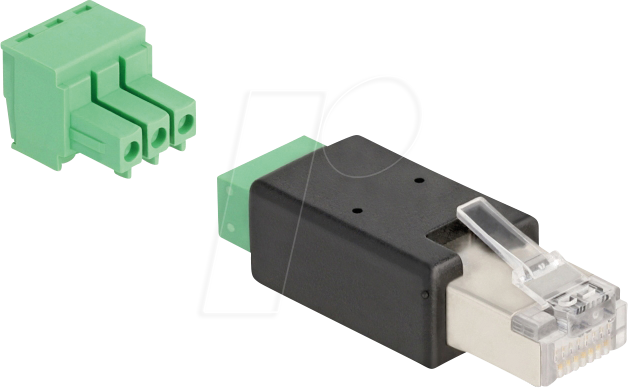 4043619666072 - DELOCK 66607 - RJ45 Stecker Terminalblock Adapter 3 Pin 4043619666072 - DELOCK 66607 - RJ45 Stecker Terminalblock Adapter 3 Pin