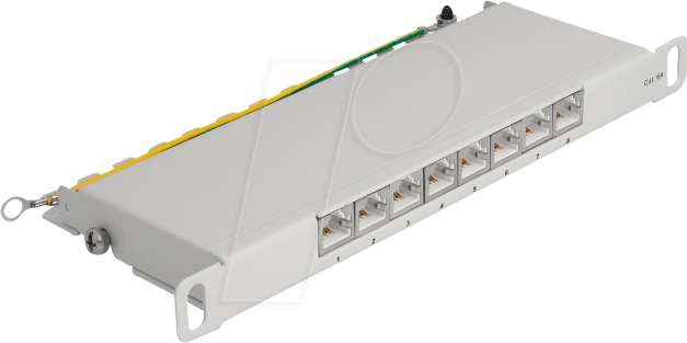 4043619668717 - DELOCK 66871 - 10 Patchpanel 8 Port Cat6a 05 HE grau 4043619668717 - DELOCK 66871 - 10 Patchpanel 8 Port Cat6a 05 HE grau