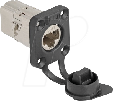 4043619670611 - DELOCK 67061 - D-Typ Modul RJ45 Buchse   Buchse Schutzkappe IP66