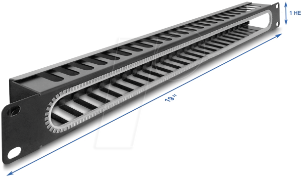 4043619672776 - DELOCK 67277 - 19 1 HE Kabelmanagement Rangierpanel schwarz 4043619672776 - DELOCK 67277 - 19 1 HE Kabelmanagement Rangierpanel schwarz