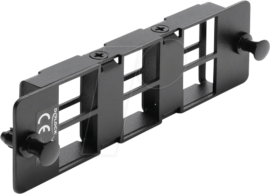 DELOCK 67508 - Keystone Adapter Panel, 6 Port, schwarz