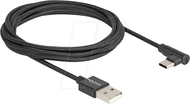 DELOCK 80031 - USB 2.0 Kabel, A Stecker/C Stecker, gewinkelt, 2,0 m