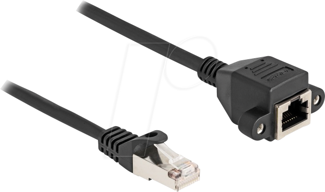 4043619801930 - RJ50 Verlängerungskabel Stecker zu Buchse s ftp 1 m schwarz (80193) - Delock 4043619801930 - RJ50 Verlängerungskabel Stecker zu Buchse s ftp 1 m schwarz (80193) - Delock