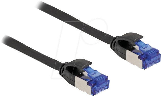 4043619802296 - RJ45 Netzwerkkabel Cat6A s ftp Slim 3 m schwarz (80229) - Delock