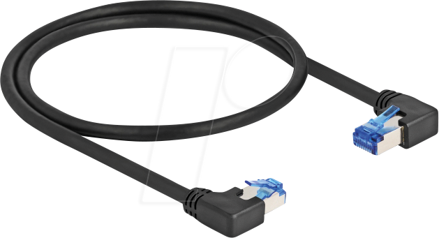 4043619804207 - DELOCK 80420 - Patchkabel Cat6A S FTP rechts   links gewinkelt 05 m schwarz