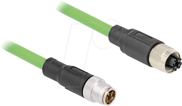 4043619804344 - DELOCK 80434 - M12 Kabel X-kodiert 8 Pin Stecker Buchse 5 m 4043619804344 - DELOCK 80434 - M12 Kabel X-kodiert 8 Pin Stecker Buchse 5 m