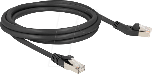4043619806157 - DELOCK 80615 - Patchkabel Cat6A S FTP 45° links gerade 2 m schwarz 4043619806157 - DELOCK 80615 - Patchkabel Cat6A S FTP 45° links gerade 2 m schwarz