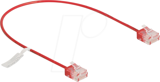 4043619808007 - DELOCK 80800 - Patchkabel Cat6 UTP Ultra Slim 03 m rot 4043619808007 - DELOCK 80800 - Patchkabel Cat6 UTP Ultra Slim 03 m rot