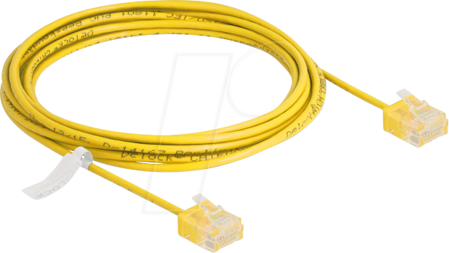 4043619809134 - DELOCK 80913 - Patchkabel Cat6 UTP Ultra Slim 3 m gelb