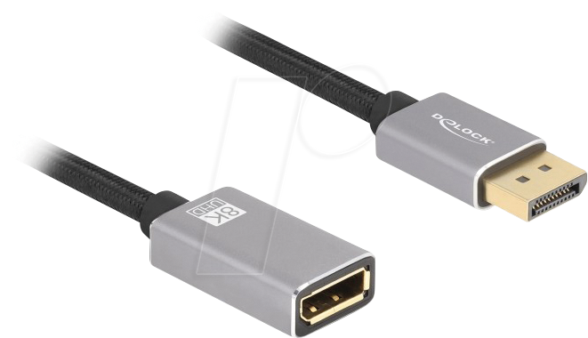 4043619810796 - DELOCK 81079 - DisplayPort Verlängerungskabel 8K 60 Hz ohne Einrastfunktion
