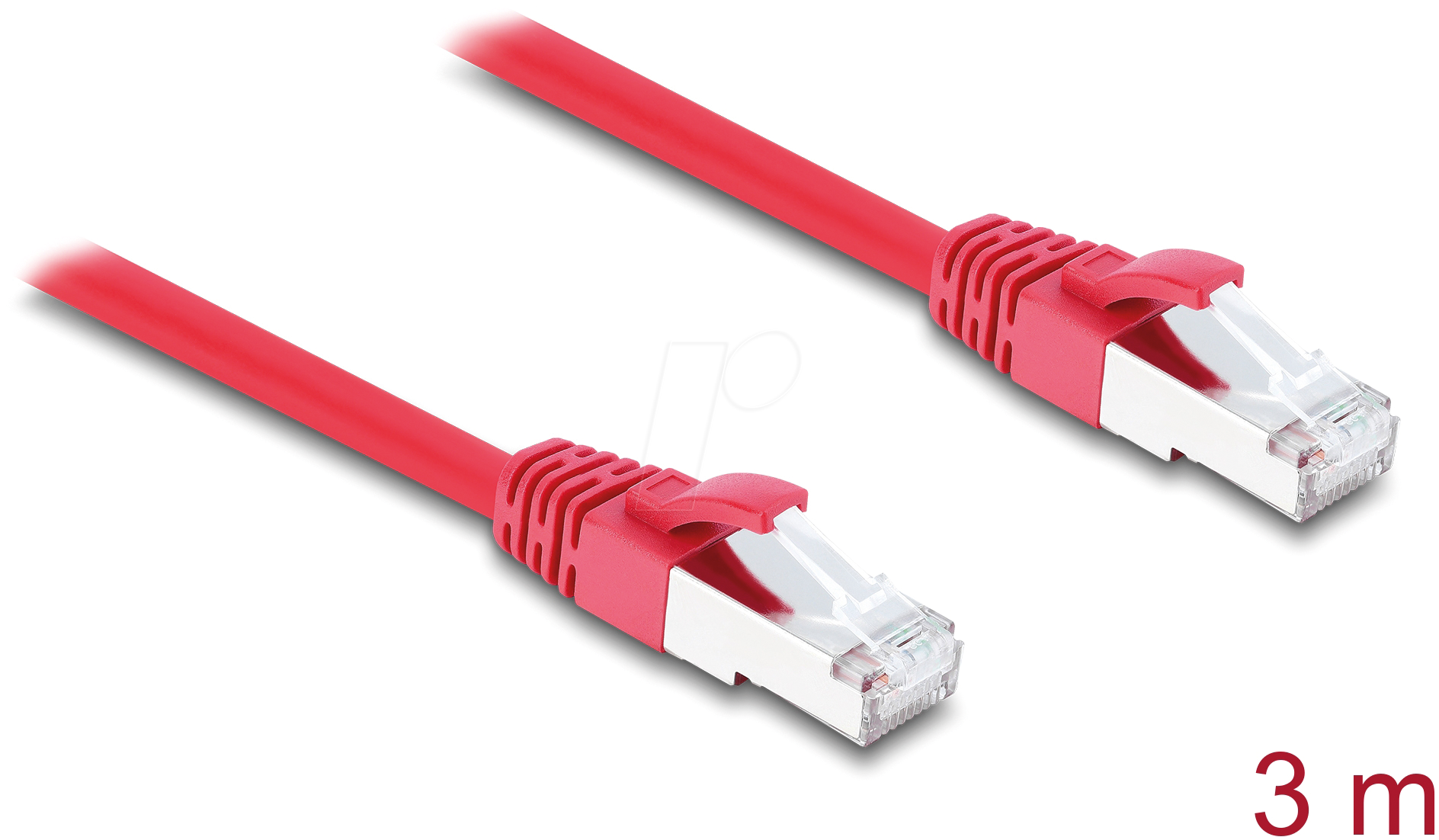 DELOCK 81186 - RJ45 Netzwerkkabel Cat.6a S/FTP 3 m rot