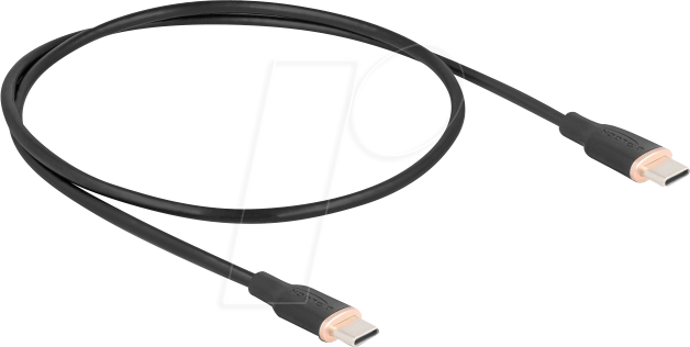 4043619812370 - DELOCK 81237 - USB 20 Kabel C Stecker > C Stecker Silikon schwarz 05 m