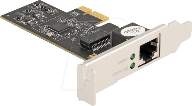 DELOCK 81260 - Netzwerkkarte, PCIe, 5 Gigabit Ethernet, 1x RJ45