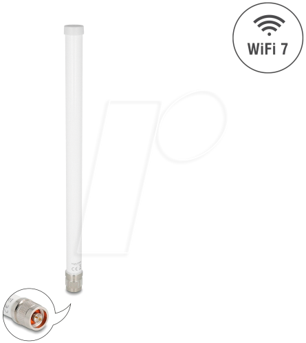 4043619814558 - DELOCK 81455 - WiFi 7 Antenne N Stecker 45 - 66 dBi 32 cm omnidirektional
