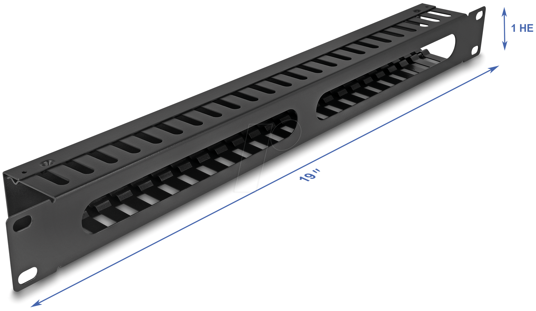 4043619815586 - DELOCK 81558 - 19 Rangierpanel 1 HE schwarz