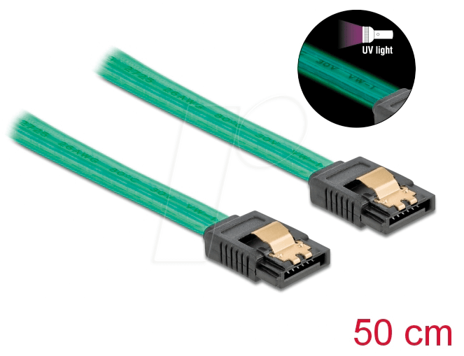 VALUE 11991550: Câble SATA connecteur 6 Gb - s vers connecteur SATA, 50 cm,  rouge, chez reichelt elektronik