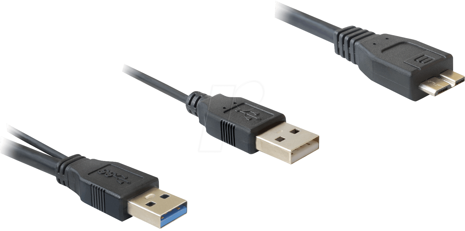 DELOCK 82909 - USB 3.0 Kabel, A Stecker auf USB 3.0 Micro B / 2.0 A Stecker